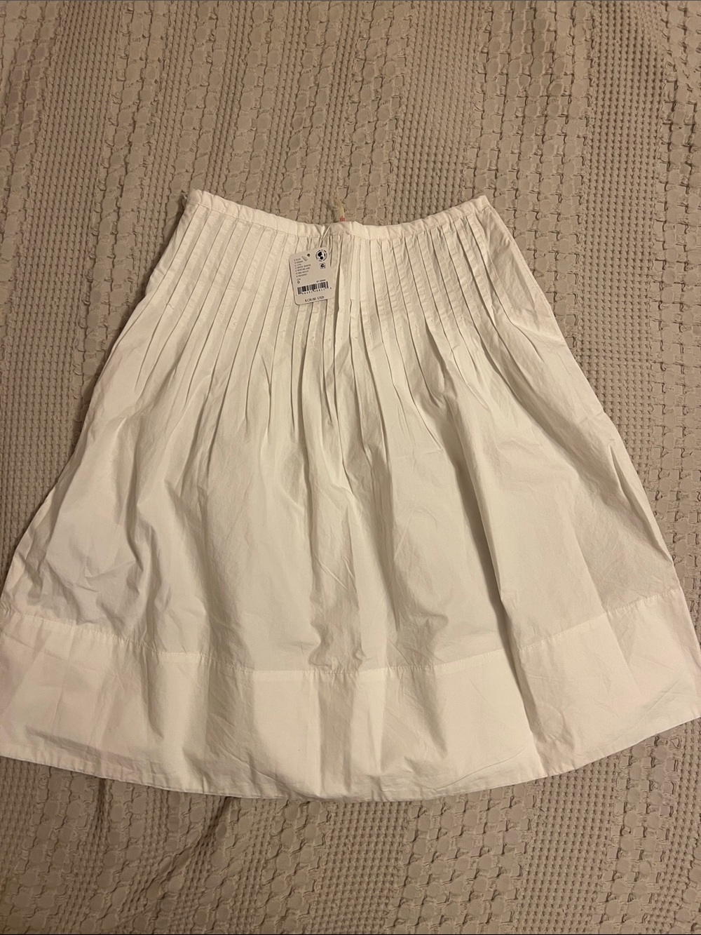 Free People Peyton Pleated Pintuck Cotton Poplin Skirt